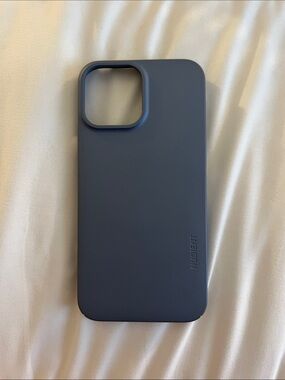 NUDE Slim Silicone Phone Case — Slate Blue/Gunmetal
